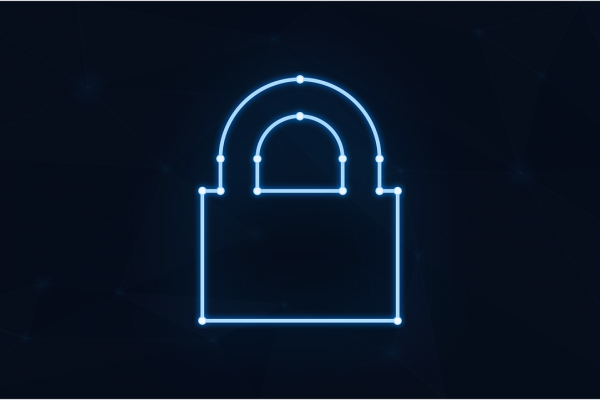 Free padlock neon cybersecurity vector