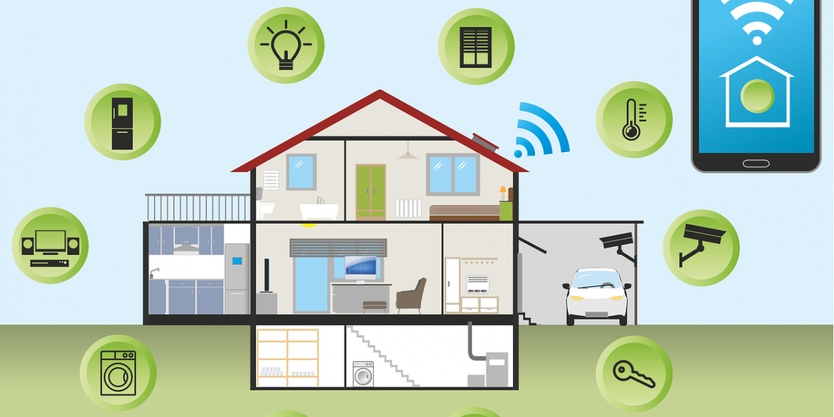 Free smart home house technology vector