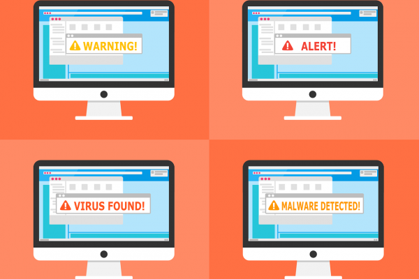 Free warning alert detected vector