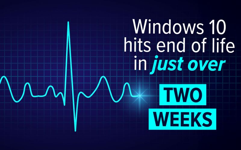 Windows 10 hits end of life in just over two weeks