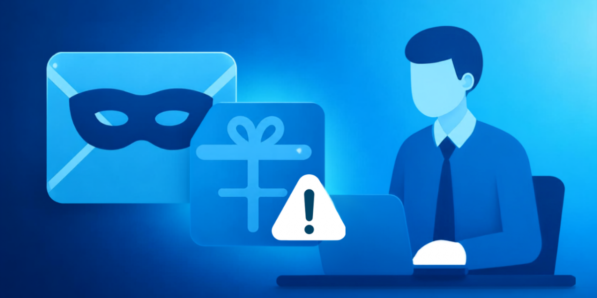 Business email compromise scam targeting a new employee with a fake gift card request